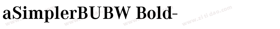 aSimplerBUBW Bold字体转换